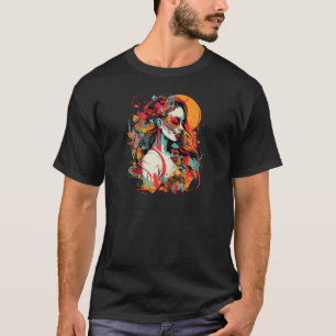 death skull illustration Gothic Shadowy Worlds Aut T-Shirt