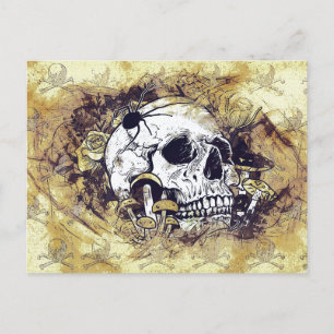death skull postcard