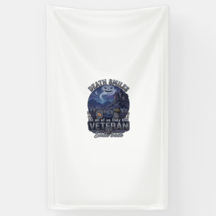 Death Smiles Veteran Halloween Ghost Graveyard Hau Banner