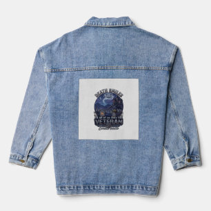 Death Smiles Veteran Halloween Ghost Graveyard Hau Denim Jacket