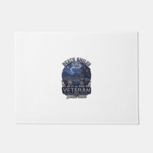 Death Smiles Veteran Halloween Ghost Graveyard Hau Doormat