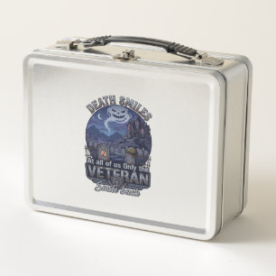Death Smiles Veteran Halloween Ghost Graveyard Hau Metal Lunch Box