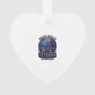 Death Smiles Veteran Halloween Ghost Graveyard Hau Ornament