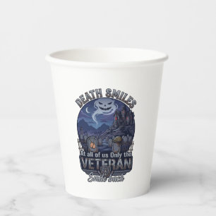 Death Smiles Veteran Halloween Ghost Graveyard Hau Paper Cups
