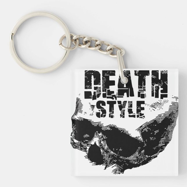 Death Style Skull Design Keychain (Front)
