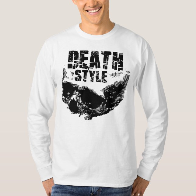 Death Style Skull Design T-Shirt (Front)