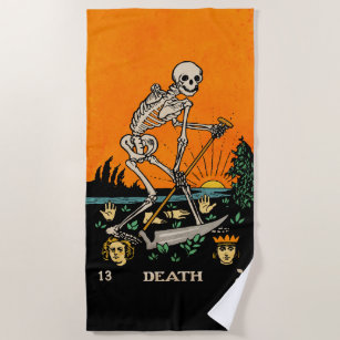 Death Tarot Beach Towel