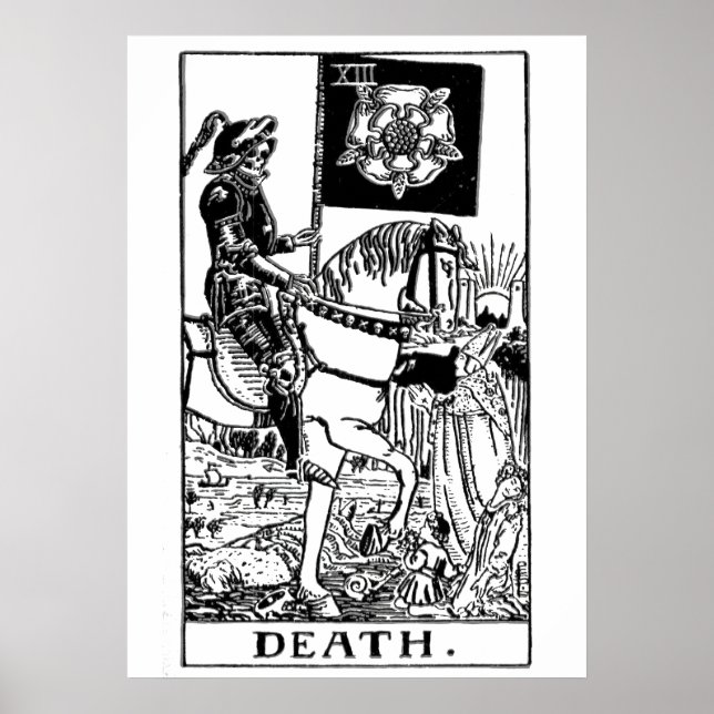 Death Tarot Card Wall Art Poster (Front)