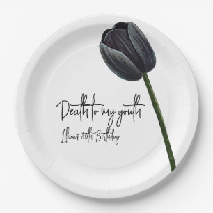 Death to My 20s Birthday Invitation Paper Plate