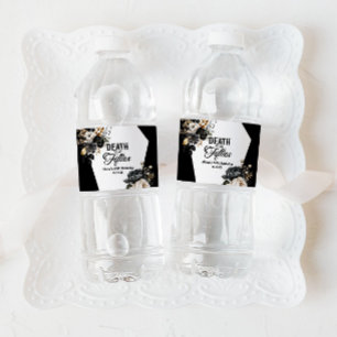 Death To My Fifties Floral 60th Birthday Party Water Bottle Label