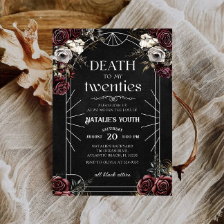 Death to my Twenties 30th Birthday Invitation