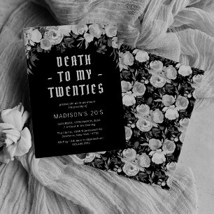 Death to my Twenties 30th Birthday Party Invitation