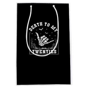Death To My Twenties - Whimsigoth 30th Birthday Medium Gift Bag