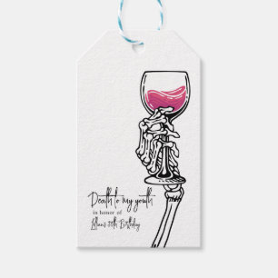 Death to My Youth Birthday Invitation Gift Tags