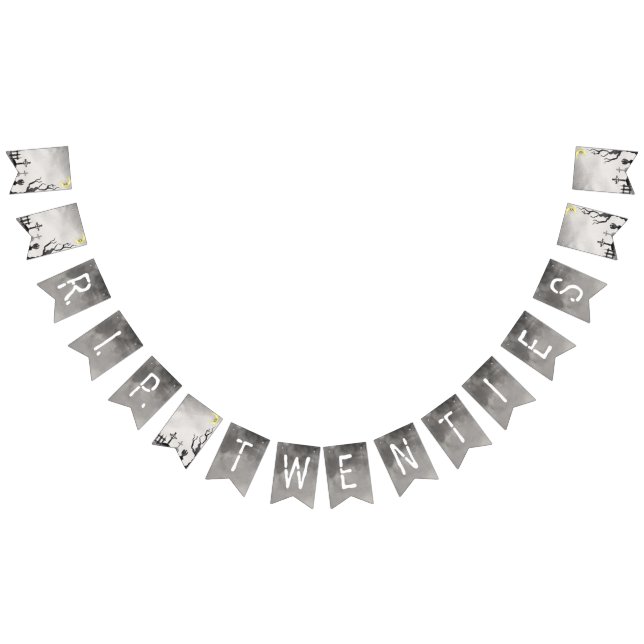 Death to My Youth, R.I.P. Twenties, Birthday Party Bunting Flags (All)