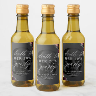 Death to Your 20s Mini Wine Bottle Label Set