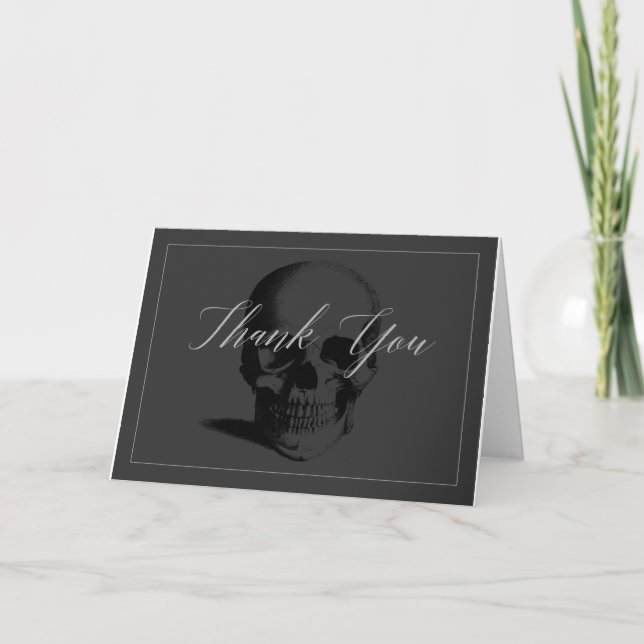 Death to your 20's Party Thank You Card (Front)