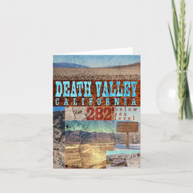 Death Valley, CA: 282' Below Sea Level - Notecard (Front)