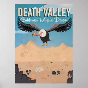 Death Valley Cartoon vintage travel poster