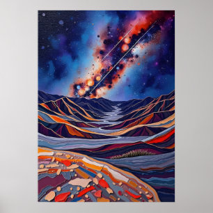 Death Valley – Milky Way Over the Dunes Poster