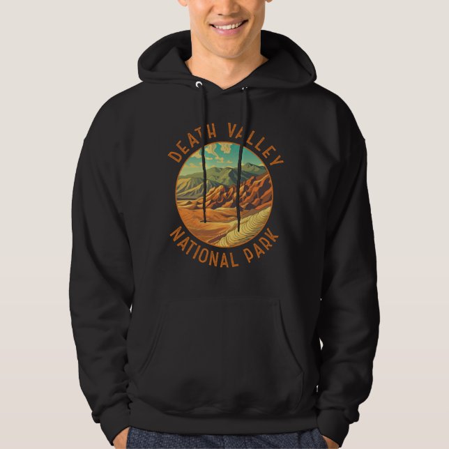 Death Valley National Park Art Distressed Circle Hoodie (Front)