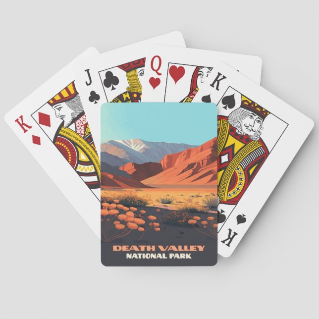 Death Valley National Park California Poppies Playing Cards (Back)