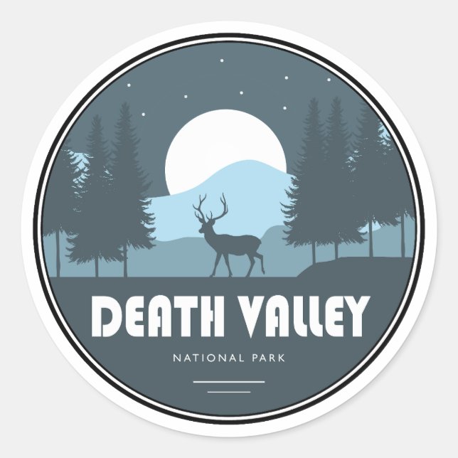 Death Valley National Park Deer Classic Round Sticker (Front)