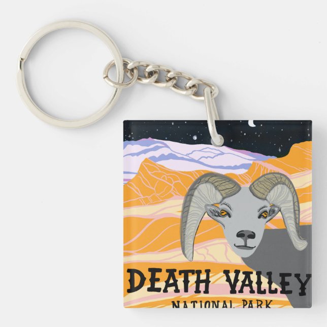 Death Valley National Park Hiking Camping Calif Keychain (Front)