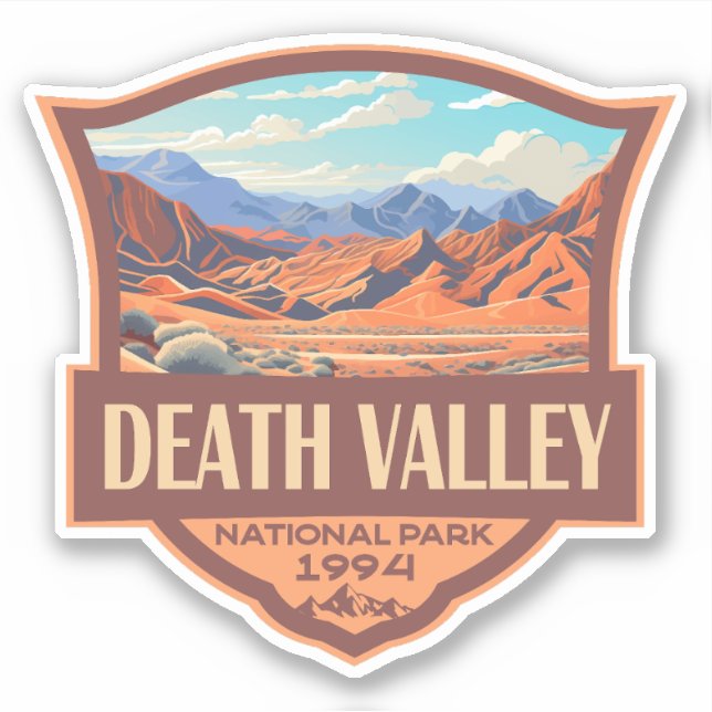 Death Valley National Park Illustration Retro (Front)