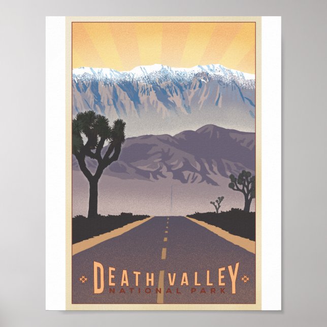 Death Valley National Park Litho Artwork Poster (Front)