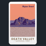 Death Valley National Park Mojave Desert Travel Magnet<br><div class="desc">Death Valley vector artwork design. The park is known for Titus Canyon,  with a ghost town and colourful rocks,  and Badwater Basin’s salt flats,  North America’s lowest point.</div>