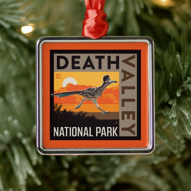 Death Valley National Park | Roadrunner Metal Ornament (Tree)