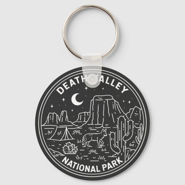 Death Valley National Park Sand Dunes Monoline   Keychain (Front)