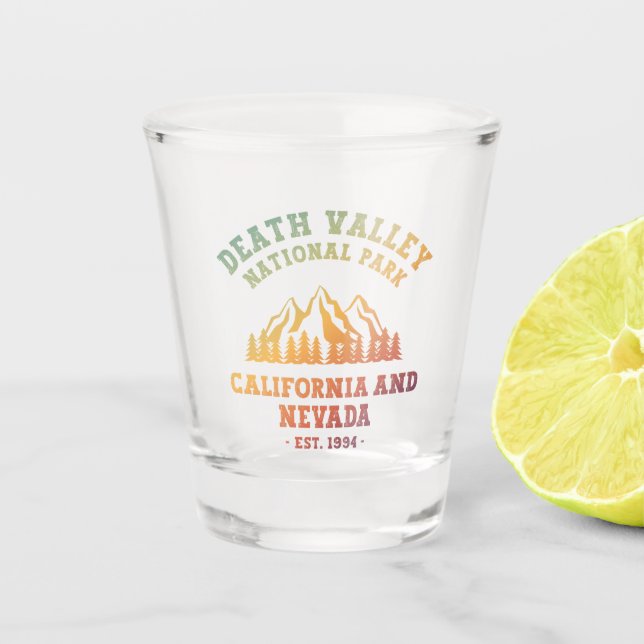 Death Valley National Park USA Gradient Shot Glass (Front)