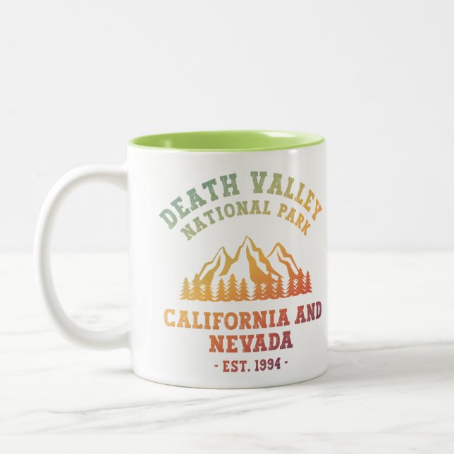 Death Valley National Park USA Gradient Two-Tone Coffee Mug (Left)
