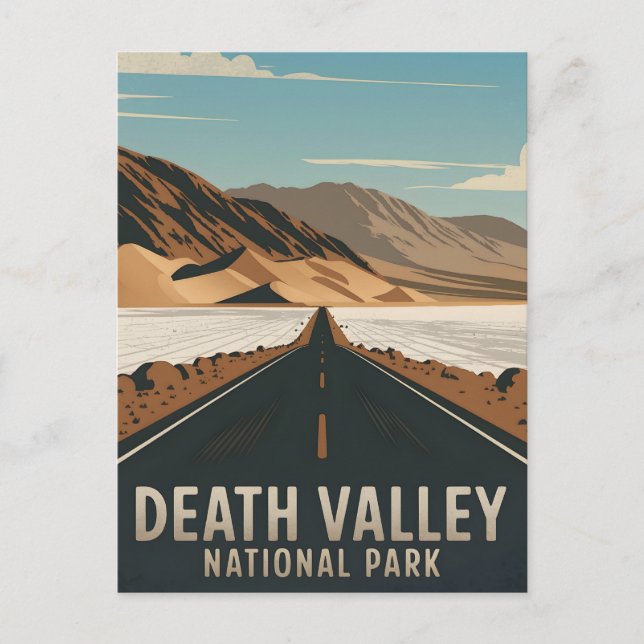 Death Valley National Park Vintage Postcard (Front)