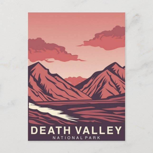 Death Valley National Park Vintage retro Postcard (Front)