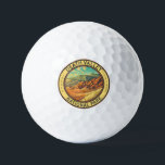 Death Valley National Park Vintage Travel Art Golf Balls<br><div class="desc">Death Valley vector artwork design. The park is known for Titus Canyon, with a ghost town and colourful rocks, and Badwater Basin’s salt flats, North America’s lowest point.</div>
