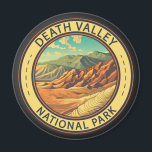 Death Valley National Park Vintage Travel Art Magnet<br><div class="desc">Death Valley vector artwork design. The park is known for Titus Canyon,  with a ghost town and colourful rocks,  and Badwater Basin’s salt flats,  North America’s lowest point.</div>