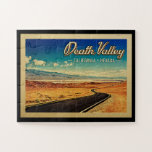 Death Valley National Park Vintage Travel Jigsaw Puzzle<br><div class="desc">Vintage travel style Death Valley California Nevada featuring a gorgeous mountain view with winding highway into the distance.</div>