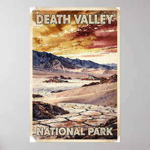 Death Valley National Park Vintage Travel Poster