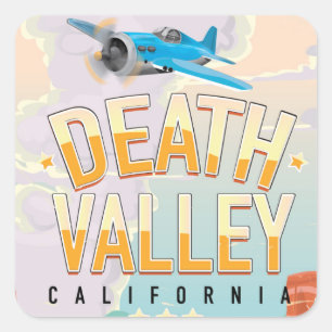 Death Valley USA vintage travel poster Square Sticker