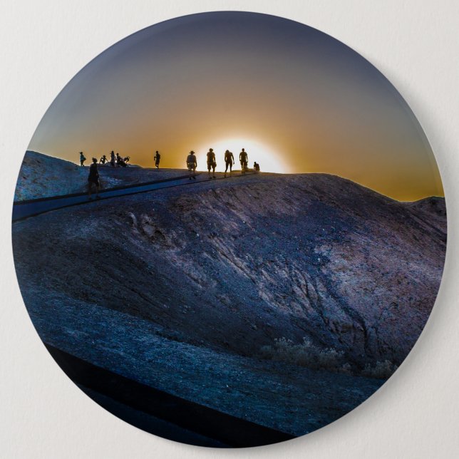 Death Valley zabriskie point Sunset 6 Inch Round Button (Front)