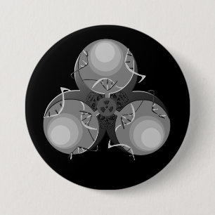 Death Virus Biohazard 3 Inch Round Button