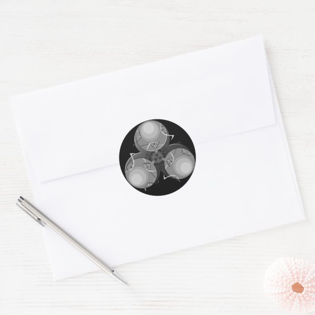 Death Virus Biohazard Classic Round Sticker (Envelope)
