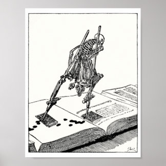 Death walking on stilts poster