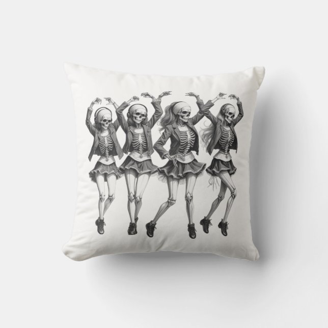 Death Women Dance Throw Pillow (Front)