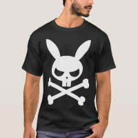 Deathbunny Bunny skull and crossbones Classic T-S