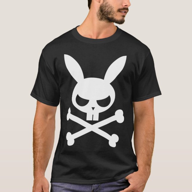 Deathbunny  Bunny skull and crossbones Classic T-S T-Shirt (Front)