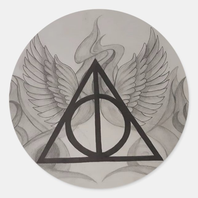 Deathly Hallows Classic Round Sticker (Front)
